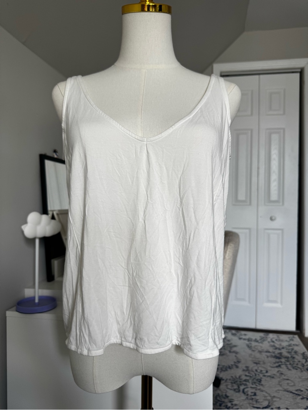 Recliner | Double V Neck Bamboo Tank Top